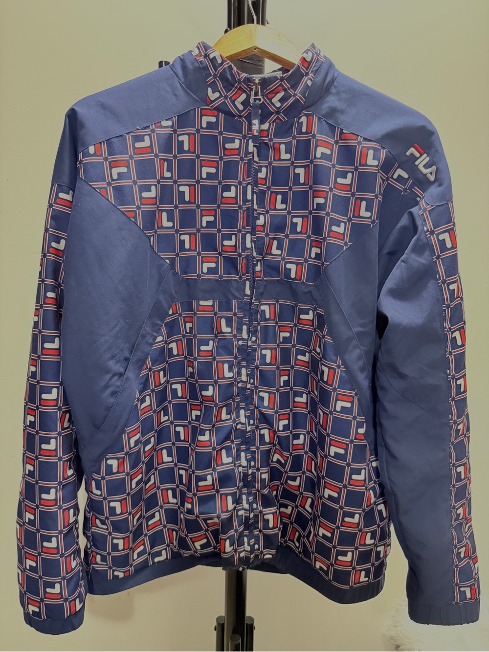 Fila Men Navy Blue Jacket with Interior Brand Tag